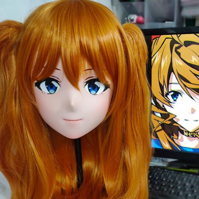 (GLA062)Customize Character'! Female/Girl Resin Full/Half Head With Lock Anime Cosplay Japanese Animego Kigurumi Mask